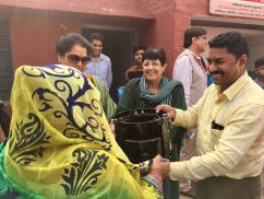 Distribution-of-Water-Filter-and-Improved-Cookstove-by-Madam-Secretary-to-President-of-India-at-Dhaulha-Village-on-30.11.2016-under-Smart-Gram-Initiative