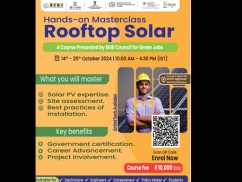 Skill Council for Green Jobs (SCGJ) has launched a hands-on course, titled “Hands-on Masterclass: Rooftop Solar”.